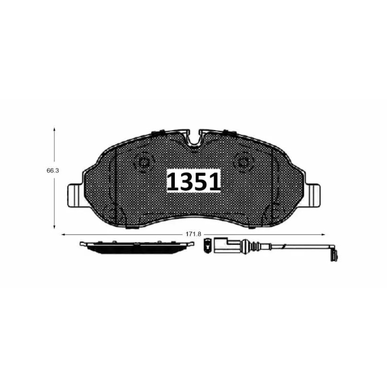 Pastillas de freno delanteras Ford Transit 2.2 (2014+) PF-22130-GTX