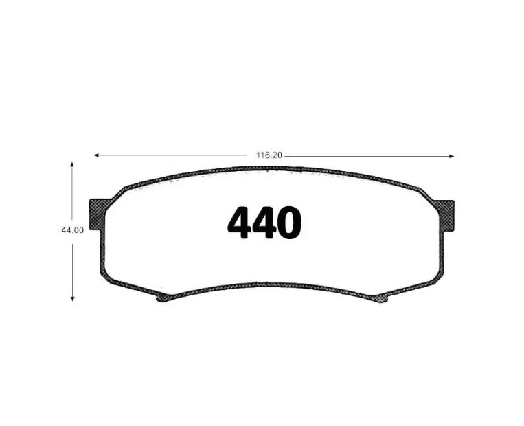 Pastillas de freno traseras Mitsubishi / Toyota P0440 (PF-D-606-GTX)