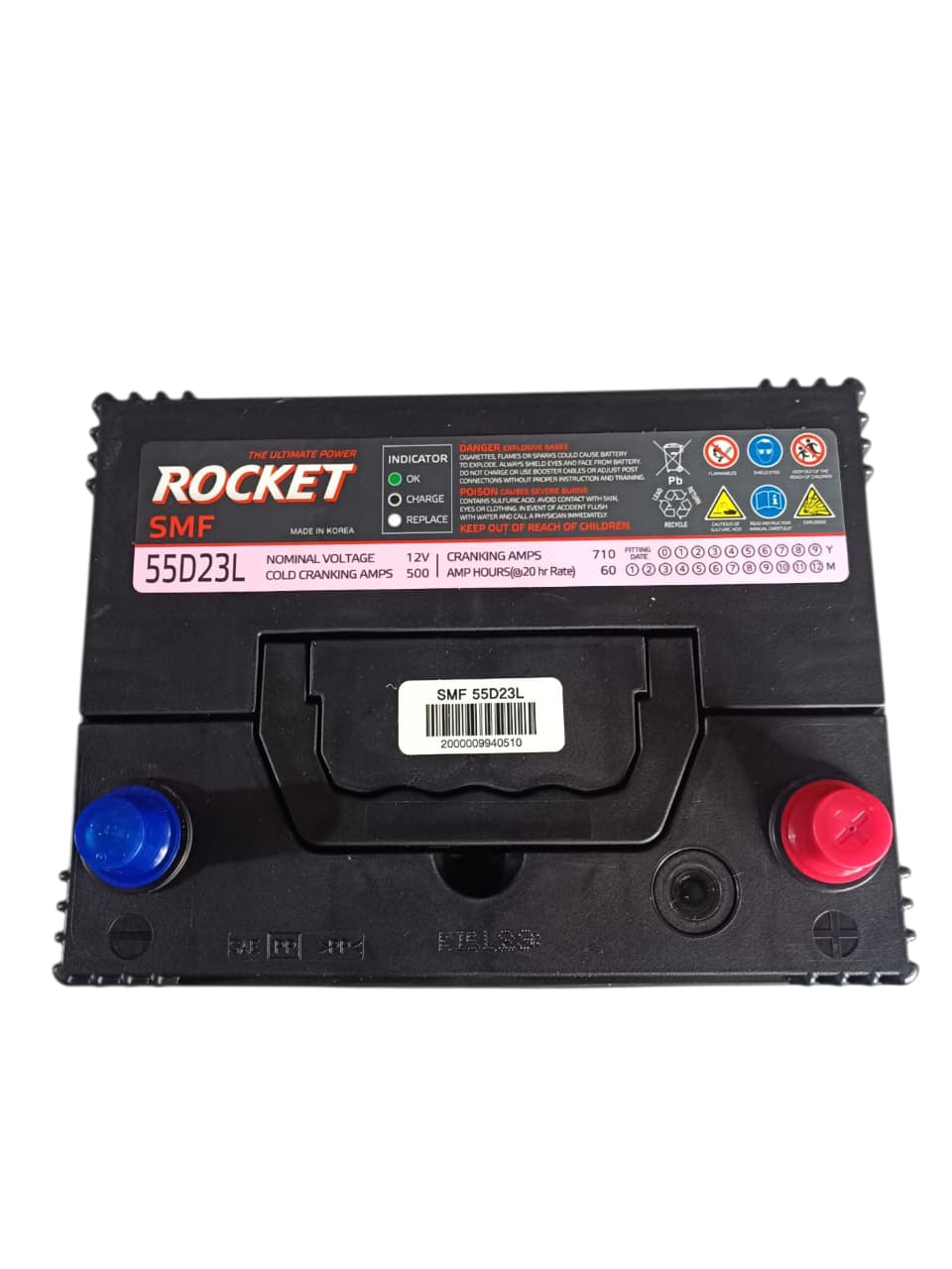 Batería Rocket 55D23L | 60AH 500CCA | Tucson, Sportage, Mazda 3