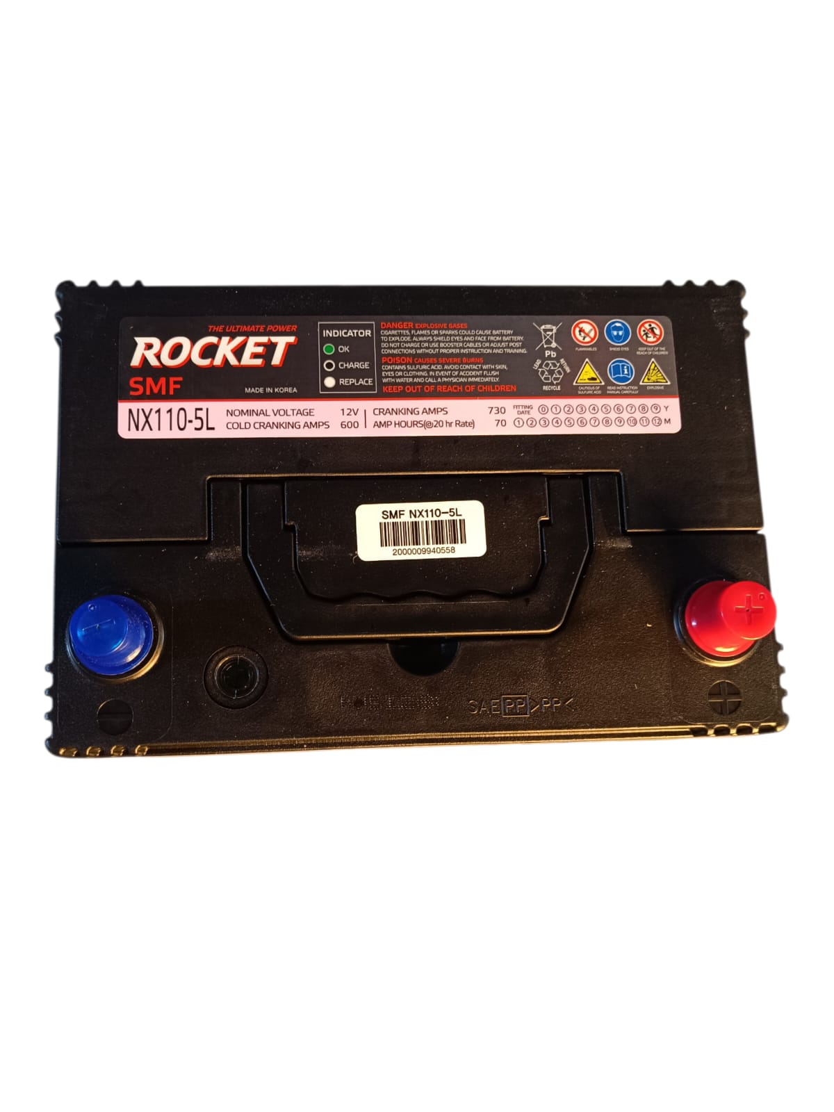 Batería Rocket NX110-5L (80D26L) | 80AH 630CCA | BT-50, Ranger