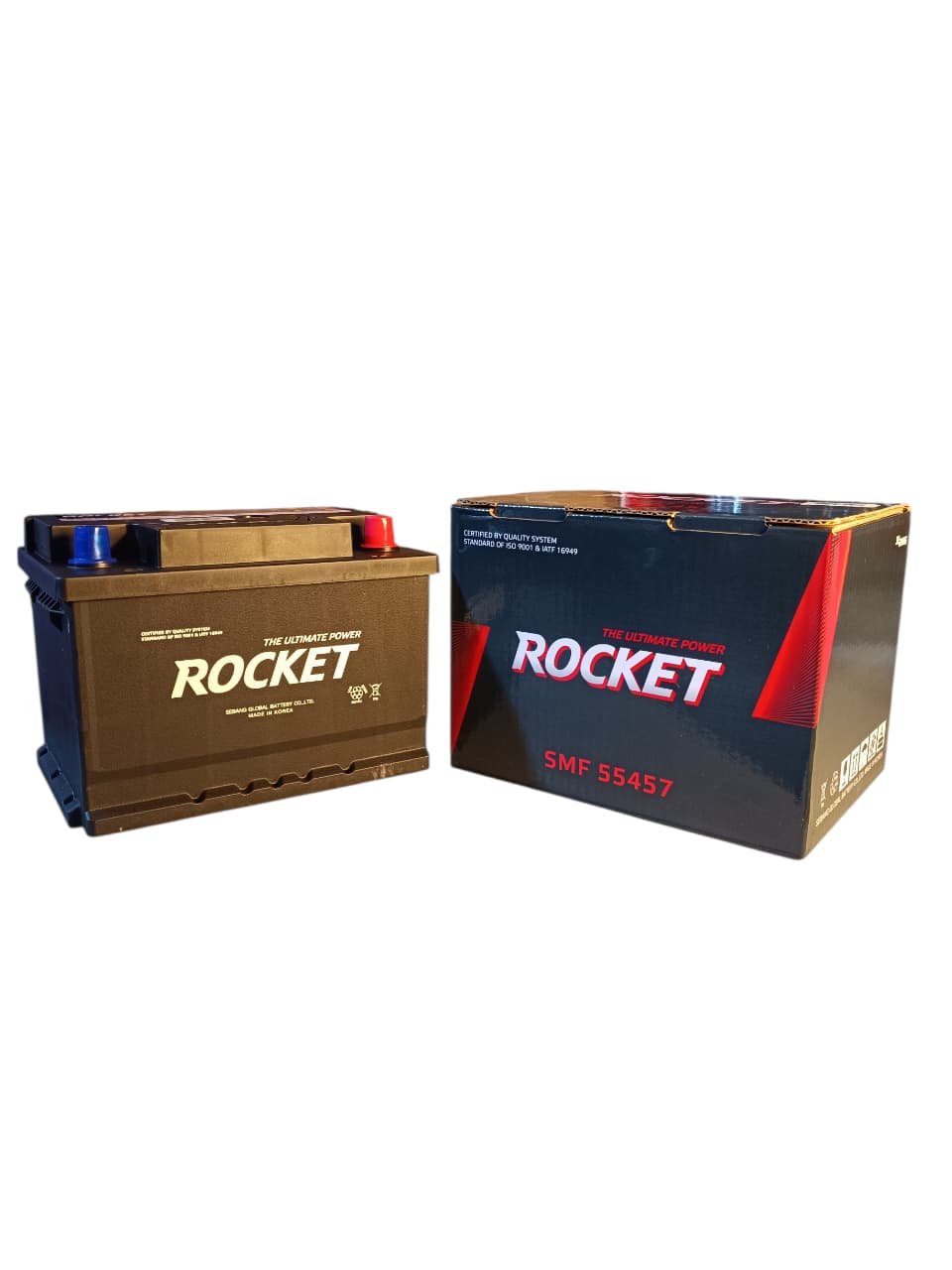 Batería Rocket SMF 55457 | 55AH 510CCA | Chevrolet Sail, Tracker, Fiat, Chery, Nissan, Kia, Hyundai