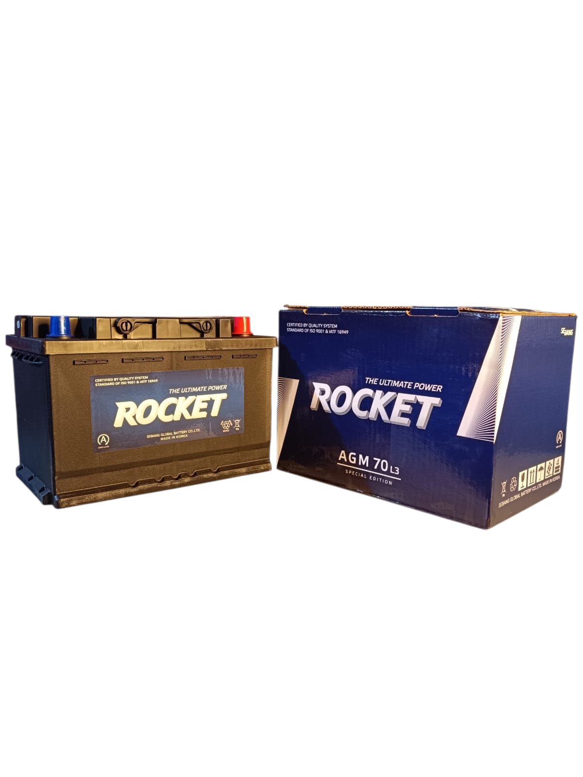 Batería Rocket AGM 70 L3 70AH 760CCA Sistema Start-Stop