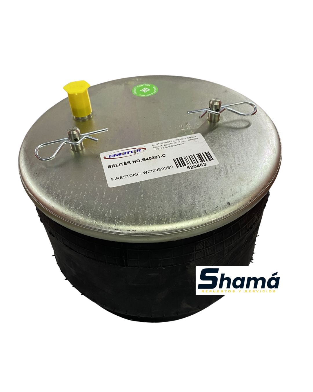 Pulmón de Suspensión Trasera Camión Scania Serie 4 y Serie 5| Código W01-095-0389